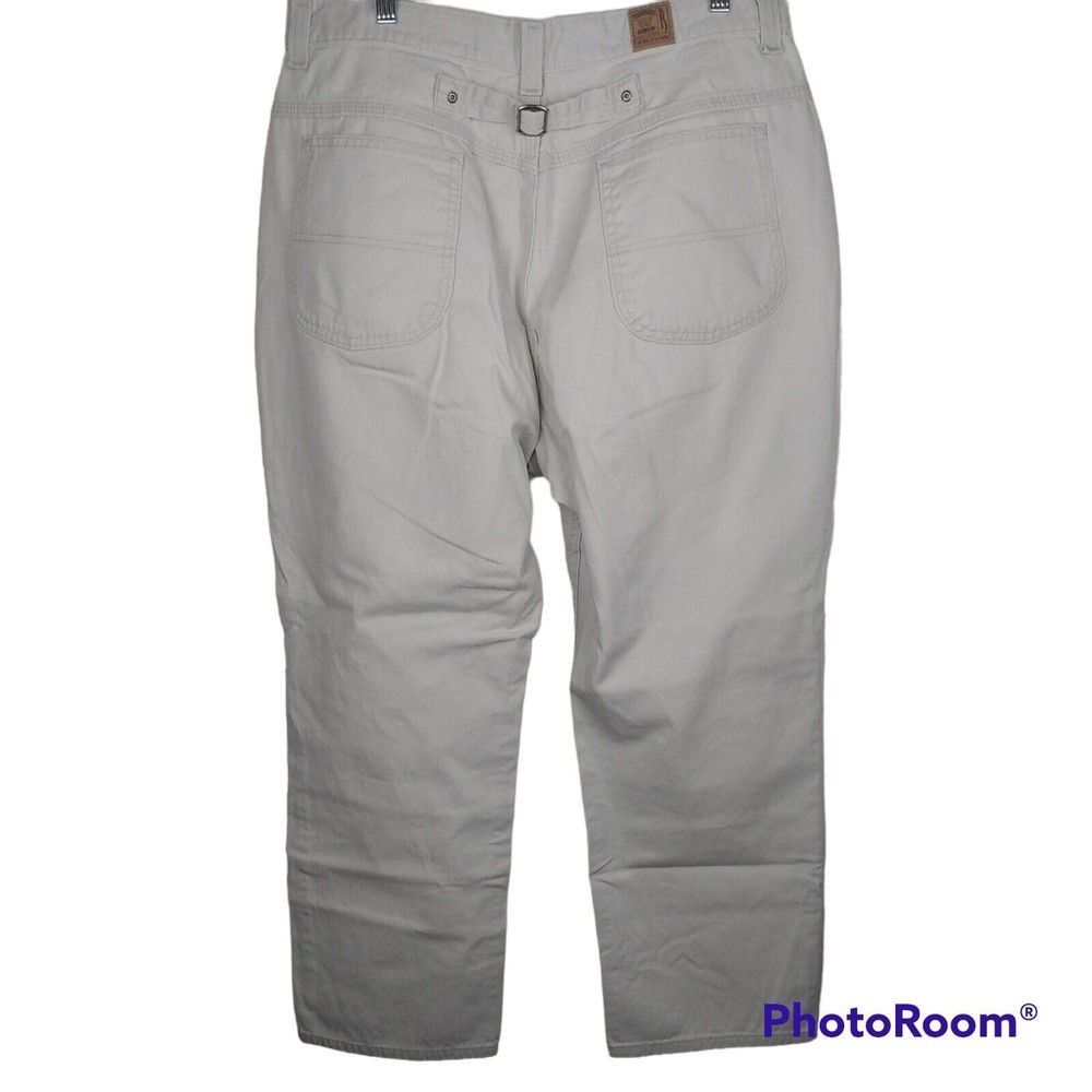 VTG Lee Rider Jeans Women's High Rise Mom carpenter cream color wide leg - Picture 2 of 7